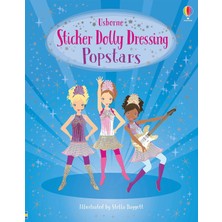 Usborne Sticker Dolly Dressing Popstars İnteraktif Eğlenceli Tasarım Kitabı 4-8 Yaş Arası