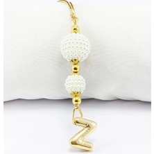 Biuti Iki Kat Incili Harfli Dikiz Ayna Süsü Z Harfi, Gold Renkli Hediyelik Yeni Araba Hediyesi