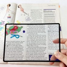 SÜS 3 x Büyütme Okuma Büyüteci, Tüm Sayfalar Için Büyüteç, Lens Büyüteç, Yaşlılar, Okuma, Kitaplar, Haritalar Için, (180 × 120 Mm), 1 Adet,