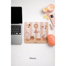 Duxy Desenli Mouse Pad, 23X19 Cm, Kaymaz Taban, Ev, Ofis ve Oyun Için Rahat ve Yumuşak Mousepad