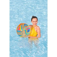 SÜS Şişme Plaj Topu, Tie-Dye Tasarım Çocuklar ve Yetişkinler Için Su Topu, 46 cm