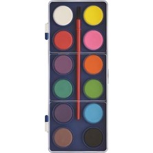 Nisar Store U4 Sulu Boya Seti, 12 Renkli, Canlı Parlak Renkler, Çocuklar Için Güvenli, Fırçalı, Kağıt Üzerinde Etkili, Tablet Boya, Eğitim ve Hobi Için Uygun, Okul Seti, Kolay Temizlenebilir, 12'li Set