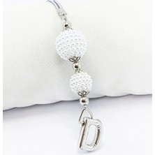 Biuti Incili Harfli Dikiz Ayna Süsü D Harfi, Gümüş Renkli Hediyelik Yeni Araba Hediyesi