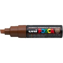 Uni-Ball Posca Su Bazlı Boyama Kalemi 8.0 Poster Markörü 8.0 Mm Kahverengi pc-8k (6 Lı Paket)