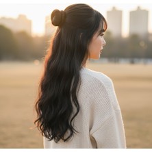 Fiber Sen Daalı Yarım Ay + 2 Yan Çıt Çıt / Kahverengi