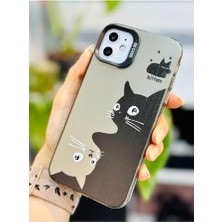 SÜS 11 ile Uyumlu (12 Görünümlü) Köşeli Parmak Izi Bırakmaz Baskılı Metalik Electro Silikon Kılıf