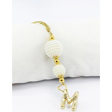 Biuti Iki Kat Incili Harfli Dikiz Ayna Süsü M Harfi, Gold Renkli Hediyelik Yeni Araba Hediyesi