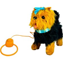 NW NessiWorld PFT-B267 Peluş Tasmalı Yürüyen Köpek Mavi -Vrd