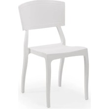 Tilia Orient Polipropilen Sandalye Süt Beyaz - Bahçe, Balkon, Dış Mekan, Kafe, Restoran İçin