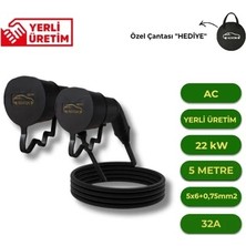 Nuvion 22KW Type2 Elektrikli Araç Şarj Kablosu 5 Metre