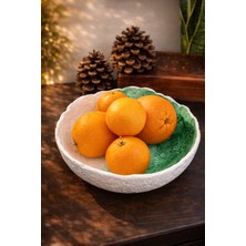 El Yapımı Dekoratif Kase & Sunum Tabağı 24X24 cm Kırılmaz Şık Servis Kasesi