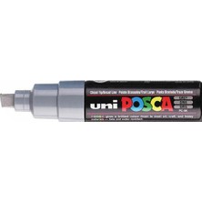 Uni-Ball Pc-8K Uni Posca Su Bazlı Poster Markör Boyama Kalemi 8.0 Mm Gri (6 Lı Kutu)