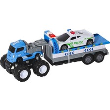 NW NessiWorld KLX600-361 Sürtmeli Die Cast 4x4 Polis Arabası Taşıyıcılı -Vardem