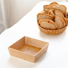 SÜS Bambu Lüx Kare Orta Boy Ekmeklik-Meyvelik 19CM, Bambu Ekmeklik Kare Orta Boy 19CM