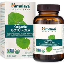 Himalaya Organic Gotu Kola Nootropic With Adaptogens For Energy, Focus, Memory Brain Cognitive 90 Caplet