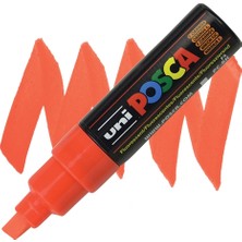 Uni-Ball Posca Boyama Kalemi 8.0 Su Bazlı Boyama Markörü Turuncu PC-8K F. (6 Lı Paket)