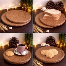El Yapımı 2’li Kırılmaz Sunum Tabağı 21X21 cm Dekoratif Servis Tablası