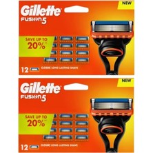 Gillette Fusion 5 Yedek Tıraş Bıçağı 12’li Ergonomik Tasarım ile Uzun Ömürlü Kullanım
