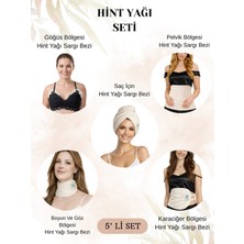 Dengeli Market Hint Yağı Sargısı 5'li Set: Karaciğer, Pelvik, Boyun/göz, Saç ve Göğüs Bölgesi Sargı Bezi
