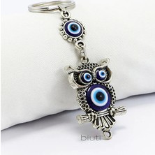 Biuti Baykuş Nazar Boncuğu Metal Anahtarlık