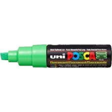 Uni-Ball Posca Su Bazlı Boyama Kalemi 8.0 Poster Markörü 8.0 Mm Fosforlu Yeşil pc-8k (6 Lı Paket)
