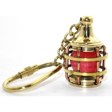 EkoAlışverişDünyam Pirinç Kırmızı Gaz Lambası Tasarımlı Anahtarlık