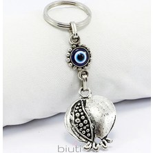 Biuti Nar ve Nazar Boncuklu Metal Anahtarlık, Hediyelik Küçük Çanta Süsü
