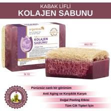 Organicsun Doğal Kabak Lifli Kolajen Collagen Sabunu 120 gr - Tüm Cilt Tipleri - Anti Aging, Kırışıklık Karşıtı