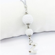 Biuti Incili Harfli Dikiz Ayna Süsü Z Harfi, Gümüş Renkli Hediyelik Yeni Araba Hediyesi