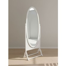 Gazzini Furniture Rivoli Ayaklı Ahşap Oval Boy Aynası 50X160