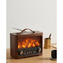 Fta Ticaret LED Şömine Efektli Kablosuz Hoparlör Bluetooth Radyo USB Tf Kart Destekli