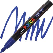 Uni-Ball Posca 0.9-1.3 Su Bazli Poster Boyama Kalemi Markörü Mavi N Pc-3M (6 Lı Paket)
