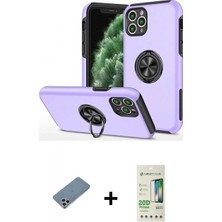 İlk El Grup Ieg™ iPhone 11 Pro Max Odak Form Prime - Siyah 20D Premium Cam Ekran Koruyucu + Gümüş Shine Kamera Lens Koruma Cam