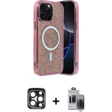İlk El Grup Ieg™ iPhone 15 Pro Max Eksen Çizgi - Siyah Vanessa Magic Hayalet Cam + Lacivert Pvd Metal Kamera Lens