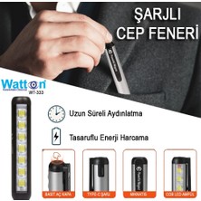 LuxeGem Type-C Girişli Mıknatıslı Şarjlı Cep Feneri  WT-333
