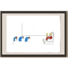 Karikatural Wang Zhu Hua 29X21CM Orijinal Karikatür BOD04104