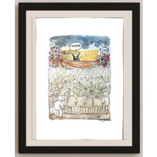 Karikatural Sepideh Anjomrooz 29X21CM Orijinal Karikatür BOD04218