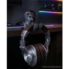 Chamelon Studio Moai Figürlü Masa Kenarı Kulaklık Standı 5–48 mm Masa Uyumlu Ürünü