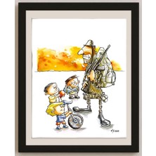 Karikatural Edmilson Avancine 43X30CM Orijinal Karikatür BOD04524