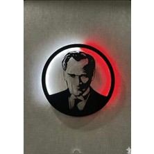 Zuzuca Store Atatürk Kablosuz Ledli Duvar Dekorasyon