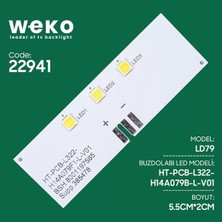 İsingir Shopping Buzdolabı Iç Aydınlatma Ledi LD79 HT-PCB-L322-H14A079B-L-V01 3 Çipli