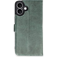 LuxeGem Iphone 16 Kılıf Trend S Plus Kapaklı Kılıf - Yeşil