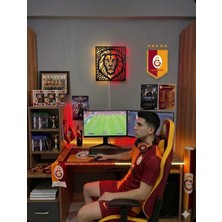 Zuzuca Store Galatasaray Sarı Kırmızı Aslan Duvar Dekorasyon