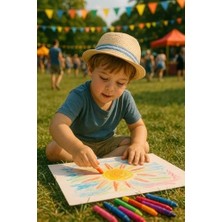 SÜS Pastel Boya Seti, 12 Renkli, Okul ve Sanat Kullanımına Uygun, Çocuklar Için, Pastel Boya Kalemi, Kolay Uygulanabilir, Canlı Renkli, Yüksek Kalite, 12'li
