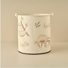 SÜS Hayvan Baskılı%70 Pamuk%30 Polyester Oyuncak Sepeti, Çok Renkli, 36X40 cm