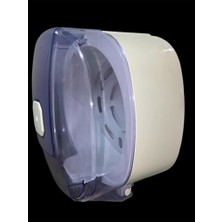 SÜS Içten Çekmeli Büyük Boy Kağıt Havlu Dispenseri, Şeffaf Mavi ve Beyaz, Duvar Montajlı