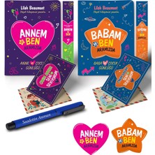 SÜS Annem - Babam ve Ben Aramızda Ayraç Kartpostal Kalem - Lacivert