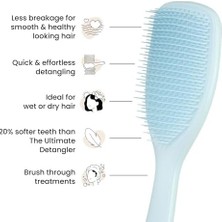 SÜS Ince ve Kırılgan Ultimate Der Fırça, Kırılmayı Azaltmak ve Kırılmayı Azaltmak Için Kuru ve Islak Saç Fırçası, Büyük, Deniz Köpüğü Mavisi