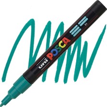 Uni-Ball Markör Boyama Kalemi Posca Su Bazlı Poster 0.9-1.3 Mm Zümrüt Yeşili Pc-3M (6 Lı Paket)