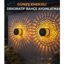 Larens Solar Dekoratif Güneş Enerjili Duvar Lambası-2 adet